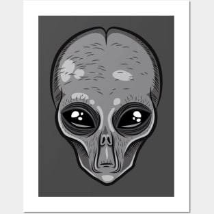 Alien Head Posters and Art